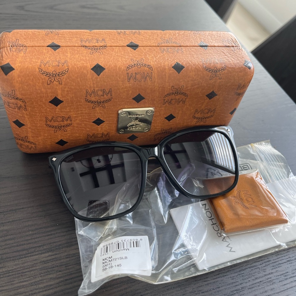 MCM Black Gradient Lens Oversized Square Sunglasses
